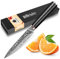 Damascus All-Purpose Knife 12.5 cm 67 Layer VG-10 Damascus Steel, Damascus Fruit Knife Professional Chef's Knife Damascus Paring Knife with Ergonomic Handle