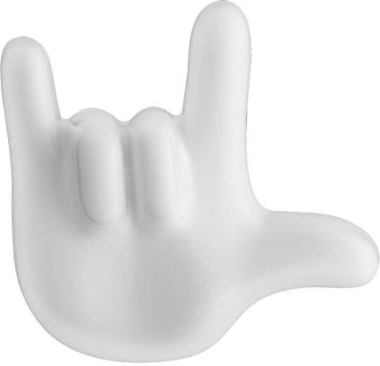 Letshelter | Patère Blanche en céramique en Forme de Signe I Love You pour radiateurs sèche-serviettess, fabriquée artisanalement en Italie - Se Fixe Directement sur Le radiateur sèche-Serviettes