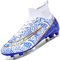 Donbest Fußballschuhe Herren Kunstrasen Fussballschuhe Kinder Jungen Stollen Spikes Cleats Outdoor Sport Football Schuhe Professionelle Trainingsschuhe Fg Ag,White EU44