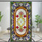 Sichtschutz-Fensterfolie im europäischen Kirchenstil, Buntglas, statisch, haftend, dekorativ, mattiert, Fensteraufkleber (Muster: 80 x 120 cm)