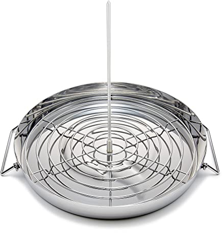 Mr. Bar-B-Q Extra großer vertikaler Griller für Tacos Al Pastor, Shawarma, Kebabs, Gyro, vertikaler Grillständer mit Edelstahl-Spikes/Spieße für Smoker, Kamado-Grill, Ofen