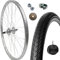 Felge komplett hinten + Abdeckung + Kammer 28 Zoll x 1,75 Zoll Fahrrad Aluminium / Stahl 28 x 1,75 cm Fahrrad Citybike Pass Trekking - Befestigungsmuttern und Flap inklusive + Freilauf mit 7