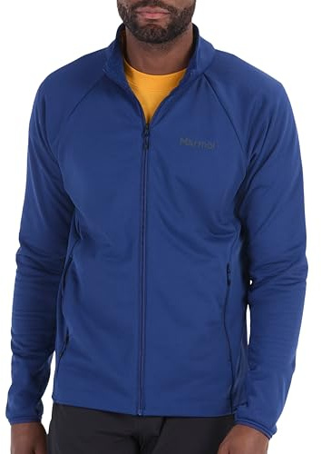 MARMOT Herren Leconte Fleece Jacket, Warme Fleece-Jacke mit Reißverschluss in voller Länge, atmungsaktiv, winddichte Weste, leicht zu packen, ideal für Wandern und als Midlayer, Blue, L