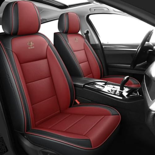 SAHFEE Sitzbezüge Auto Autositzbezüge Universal Set für Dodge Journey ram 1500 ram Durango Freemont Journey ram es Auto Zubehör,Schwarz Rot