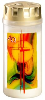 Wiedemann AETERNA Grablicht Osterkerze Sonne, Kreuz...