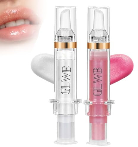 GLWB Lip Plumper, 2024 New GLWB Extreme Lip Plumper, Ultra-Hydrating Lip Plumping Booster with Chili Extract for Pouty Lips for Women, Say Bye to Frequent Touch-ups (1#+6#)