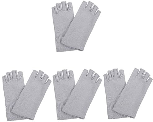 SAFIGLE 4paare Uv-Schutz Fahrradhandschuhe Für Damen Atmungsaktive Und Flexible Sommerhandschuhe Für Radfahren Und Autofahren Halbfinger Design