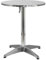 pemora Bistrotisch MIRANO klappbar, Tischgestell aus eloxiertem Aluminium mit Klappmechanismus, Tischplatte mit Edelstahlbeschichtung (INOX)