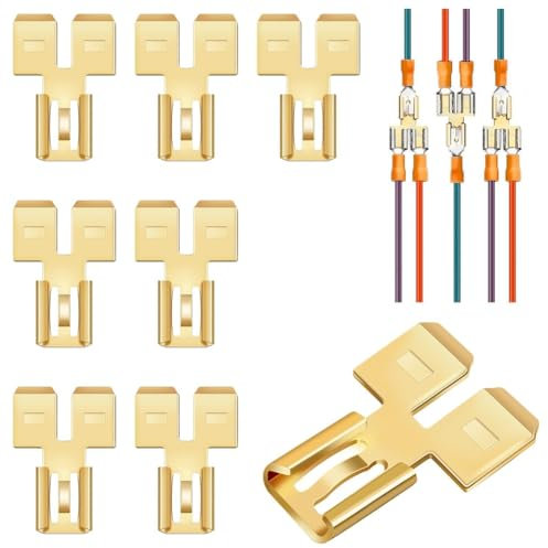 Haztholf 8 Stück Anschluss mit Doppelschaufel hinten, Trennklemme, bidirektional, nicht isoliert, männlich, einfach