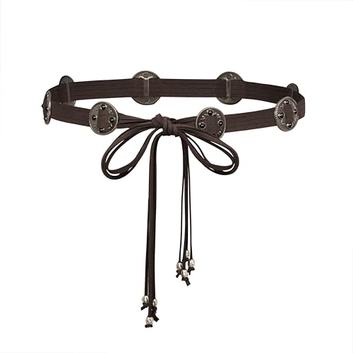 SCARLET DARKNESS Damen Renaissance-Gürtel, Taillengürtel für Kleider, Bohemian-Stil, Taillengürtel, Kaffee, Einheitsgröße