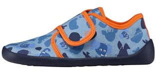Affenzahn Barfußschuh Hausschuh Baumwolle Movy, 22/22 Kinder, Elefant blau