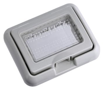IXTRIMA Placca con coperchio e Supporto da esterno Ip55 3 posti (idrobox) compatibile con Bticino matix, supporto stagno 3P COLORE Grigio
