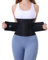 PQWEUU Bauchweggürtel Verstellbarer Waist Trainer für Fitnesstraining Postpartum Belly Wrap und Rückbildungsgürtel Bauchgurt nach Geburt Schwitzgürtel für Damen und Herren (Schwarz, XS)