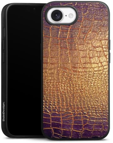 Organic Case Bio Hülle Nachhaltige Handyhülle kompatibel mit Apple iPhone 16e 2025 Schlange Leder Muster