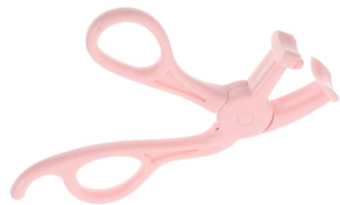 Piegaciglia Manuale Rosa in Plastica, Design senza Bordo | Ampia Apertura, Facile da Usare, per Donne, Accessorio Cosmetico Compatto