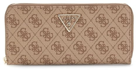 GUESS Laurel II SLG Large Zip Around Wallet L Latte Logo