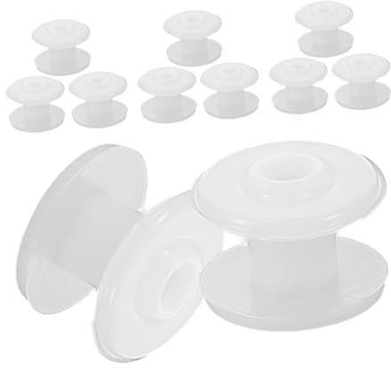 SUPVOX 30pcs Plastic Windmill Buckle Fasteners for String Pinwheels, Small White Diy Garden Decoration Accessories, Suitable for Outdoor Pinwheels Craft and Animal Windmill Display