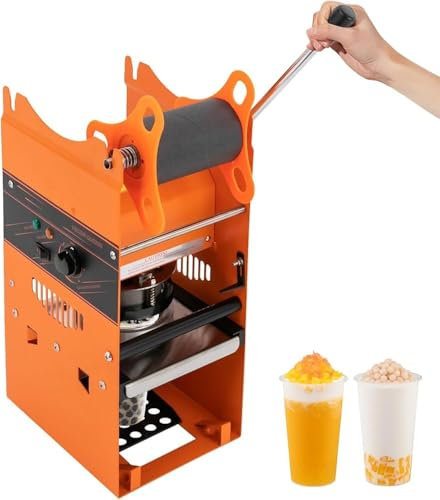Commercial Bubble Tea Cup Sealing Machine with Adjustable Heating Technology for Perfect Seal Every Time