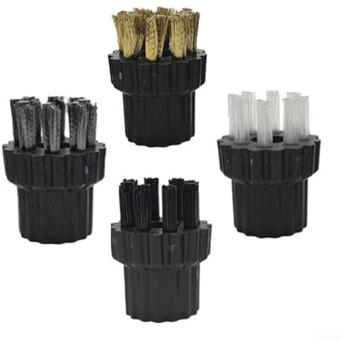 SMZhomeone Set di 4 testine per scopa a vapore con setole in ottone e spazzole morbide per soluzioni di pulizia domestica (A)