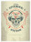 Kartenkaufrausch 8 Coole Retro Totenkopf DIN A4 Schulhefte, Schreibhefte mit Kopfhörer Skull in rot Lineatur 27 (liniertes Heft)