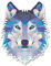 2 x 10cm/100mm Abstrakte Husky Wolf Vinyl SELBSTKLEBENDE STICKER Aufkleber Laptop reisen Gepäckwagen Cool Zeichen Spaß #6214