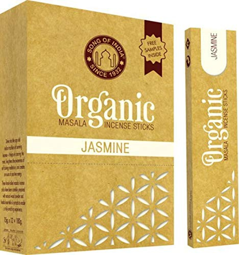 Song of India Organic Masala Incense Sticks Jasmine, 3 STK zu je 15g