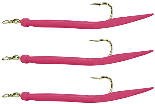 Dieter Eisele Gummi-Makks pink - 3 Gummimakk Beifänger, Länge / Hakengröße:15cm / Gr. 8/0