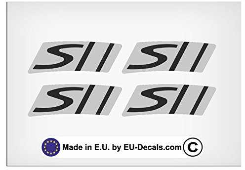 EU-Decals - MioVespa Collection 2018 Style 4X Felgen S Aufkleber Grau auf Schwarz für Vespa GTS 300 Super Sport Aufkleber laminiert