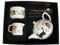 Cats Teapot, Milk jug and Sugar Bowl in Gift Set - Porcelain teapot, with Matching Milk & Sugar in Gift Boxed Package