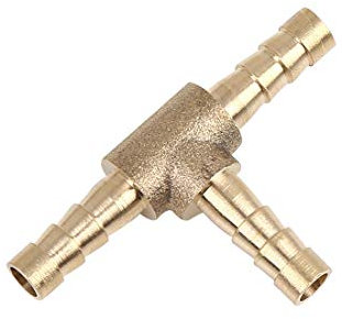 X AUTOHAUX Raccord de tuyau en laiton cannelé 5 mm 3 voies adaptateur pour tuyau d'air, eau, huile
