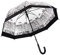 Lancoon Transparenter Regenschirm, groß, transparent, Brautschmuck, Hochzeit, Damen-Gehstock, Regenschirm, Blasen-Form, a, L, Klassisch
