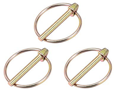 sourcing map Linch Pin with Ring - 4.5mm x 38mm Trailer Pins Assortment Kit for Boat Kayak Canoe Trailer Tractor Trolley Horsebox 3Pcs