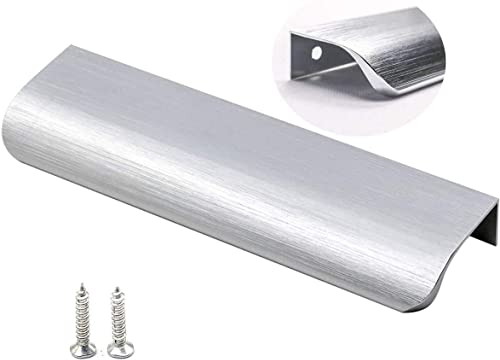 LONTAN 15 Stück Griffe für Küchenschränke, Geburstetes Nickel Türgriffe Küche - Lochmitte 128mm Aluminium Modernes Griff Schrankgriffe Möbelgriffe Schubladengriffe