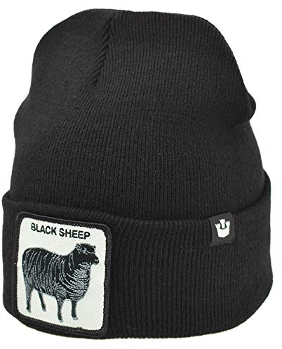 Goorin Bros. Beanie-Mütze mit Revers, Animal Farm Hats, Herbst/Winter, Schwarz One size