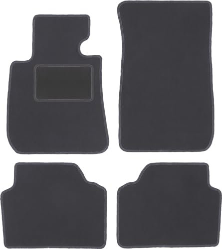 Wielganizator Velours Fußmatten 4-TLG Set passend für BMW 1 E87 (2004-2011) | Qualität: CARLUX, passgenau, Graphit/Grau