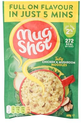 Mug Shot Chicken and Mushroom Noodles Sachets, 68 g (Pack of 10)