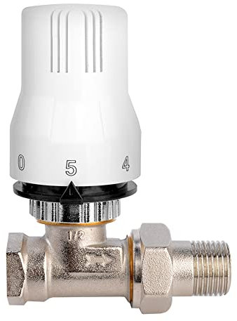 S SIENOC Thermostatventil Thermostatkopf Heizkörper Anschluß Set Verschraubung Passen (Thermostatkopf+Thermostatventil Durchgang 1/2)