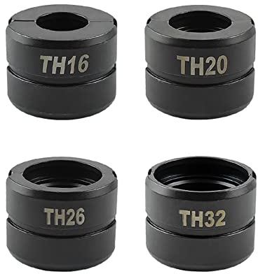 AMZCNC - Ganascia pressatrice TH16 ~ TH32, profilo TH, per 16-20-26-32 mm, inserto per crimpatrici manuali e ganasce intercambiabili, raccordi per tubi compositi