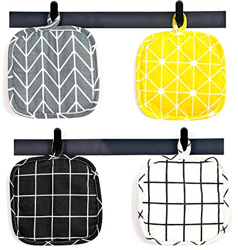 Presine In Cotone Quadrato 4 Pezzi Grandi Presine In Tessuto Presine In Cotone Grandi Presine Da Cucina Cotone Piccole Uso Quotidiano In Cucina Per La Cottura Di Accessori Da Cucina Per Pasticceria