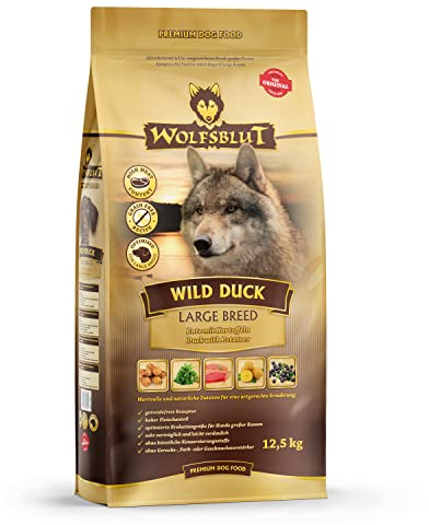 Wolfsblut - Wild Duck Large Breed - 12,5 kg - Ente - Trockenfutter - Hundefutter - Getreidefrei