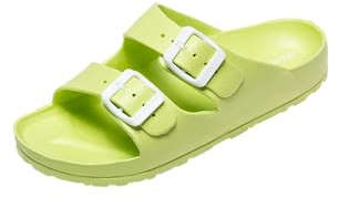 JOMIX Ciabatte Donna Estive Comode Ciabatte Mare Donna Ciabatte Gomma Donna Casa Piscina Spiaggia SD2211 (D verde, 36)