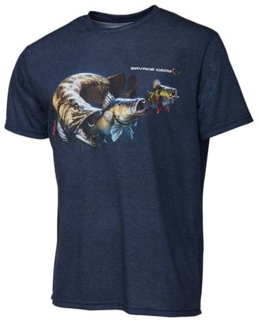 Savage Gear T-Shirt Cannibale - Chemise de pêche et de Plein air à séchage Rapide et Respirant avec imprimé Predator Iconique - Coupe performante pour Les pêcheurs, campeurs et Chasseurs XL