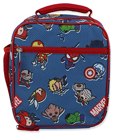 Marvel Kawaii - Lonchera escolar con aislamiento suave para niños y niñas (tamaño único, multi)