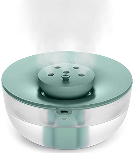 Rainpal 1,2L Mini Luftbefeuchter mit Beleuchtung, 20dB Leise 6-Speed Adjustable Cool Mist Humidifier, Aroma Diffuser 20H Raumluftbefeuchter für Schlafzimmer Kinderzimmer Pflanzen