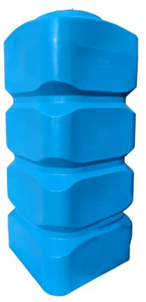 Varile 750L Vertikaler Trinkwassertank - Rechteckig Blau | BPA-Frei | integriertes 3/4 Messinggewinde | Made in EU | Lebensmittelgeeignet