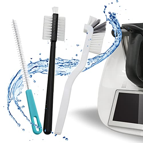 3pcs Brosse de Nettoyage Brosse nettoyant Set Accessoires Outil pour Tous Les Couteaux de Bol de thermocuiseur idéal pour Thermomix TM5 TM6 TM31 TM21 Robot culinaire