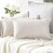 Artscope 2er Set Kissenbezug Einfarbig Wurfkissenbezug Leinen Kissenbezüge Moderne Dekokissen Kissenhülle Set Kissen Fall für Sofa Schlafzimmer Zuhause Dekor 40x60 cm Beige