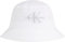 Calvin Klein Jeans Damen Fischerhut Monogram Bucket Hat, Weiß (White/Silver Logo), Einheitsgröße