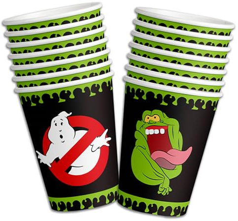 40 Stück Geister-Halloween-Partyzubehör, 266 ml, Einweg-Pappbecher für kleine Geister, Halloween-Partyzubehör, Gastgeschenke, Dekorationen, Geschirr