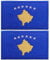 Fopytu 2 Pcs Kosovo -flaggenflecken Bestickte Taktische Moral Applique Bügeleisen Beim Nähen Auf Emblem -Patch Armband Stickerei